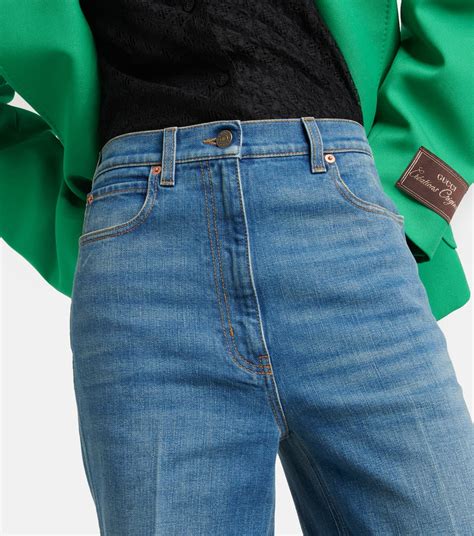 gucci womens flare jeans|Gucci made in italy jeans.